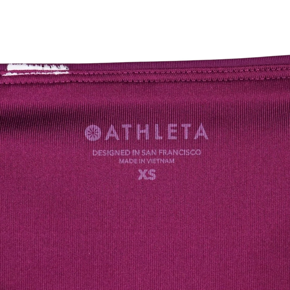 Athleta Bikini Bottom Womens Size XS Velvet Plum Cinch Full Bottom Swim Scrunch - Image 2 of 3