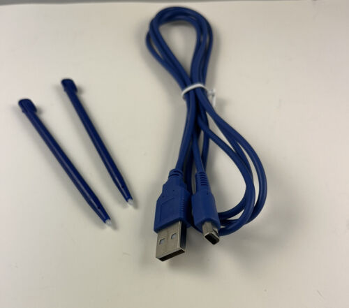 USA neue Stylus Stifte & USB Ladekabel Combo für Nintendo 2DS BLAU - Bild 3 von 5