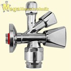 Kombi-Eckventil 1/2 Zoll selbstdichtend + Rohrbelüfter DVGW 3/4" Außengewinde AG