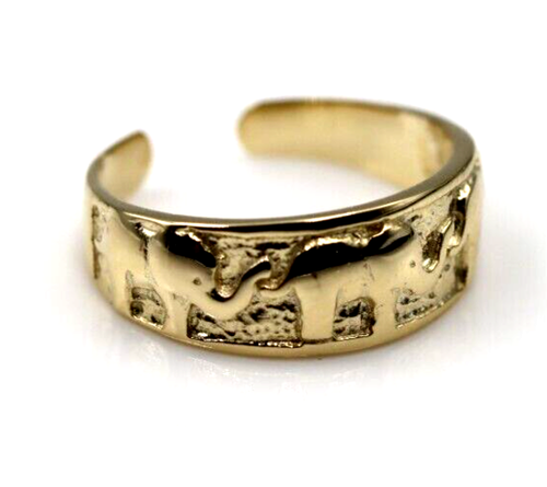 Kaedesigns Genuine Solid 9ct 9k Yellow Gold Lucky Elephant Toe Ring - Picture 21 of 24