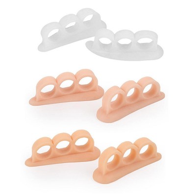 2 Stück/Paar Silikon-Zehenspangen 3-Loch-Bunion-Einsteller Hallux Valgus Guard D