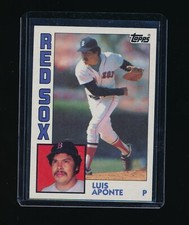 1984 Topps #187 Luis Aponte Blank Back mint Red Sox Mexican HOFer very rare 