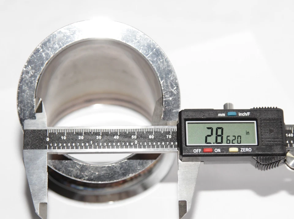 Adaptador de acero inoxidable de codo de 45 grados con brida de banda en V de 3" ID de 2,8" y OD de 3,7" Foto 4 de 4