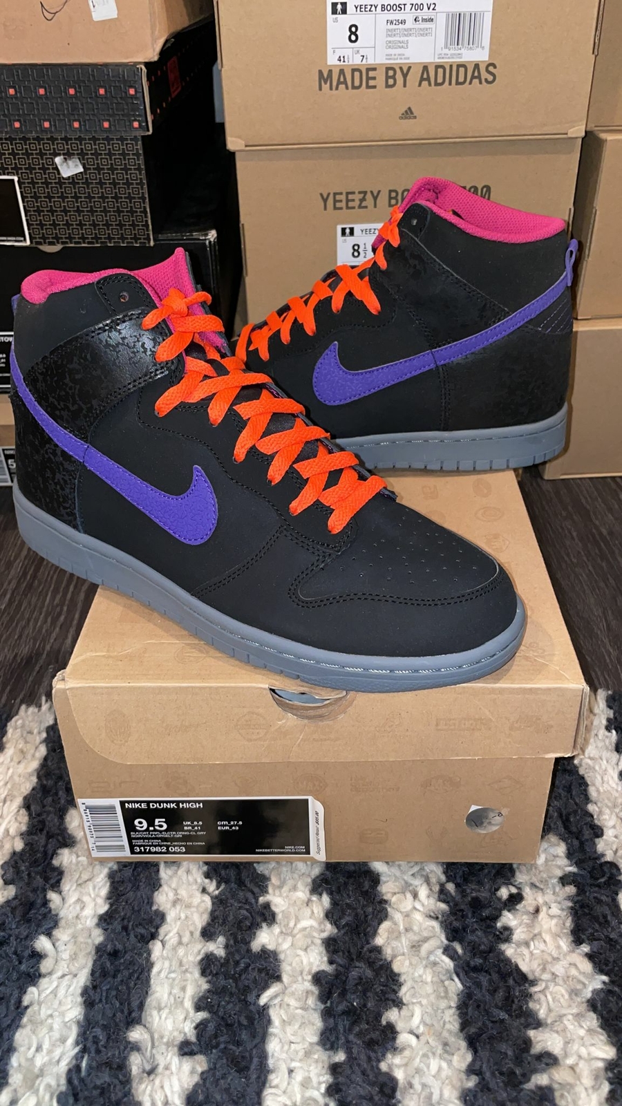 Nike Dunk high black court purple orange 317982-053 | eBay