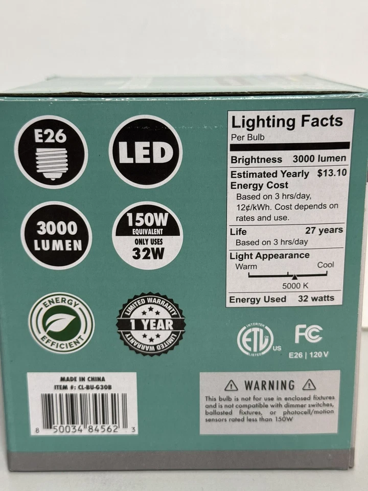 ✔️6PAK LED 32W (150-Watt Equiv) Folding 3-Panel Daylight LED Light Bulb FREE S/H - Image 3 of 4