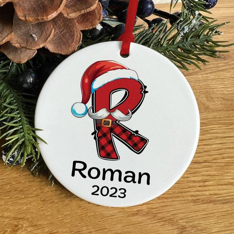 Personalized Ornament Name, Family Christmas Ornament, Monogram  Custom Ornament