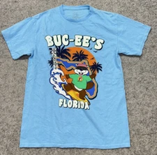 Buc cee's Shirts Men's Size Medium Blue Florida Beach Short Sleeve Texas