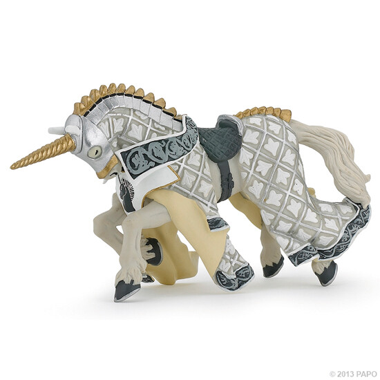 Papo 39916 Horse of the Weapons Master Unicorn 17 cm Knights and Castles
