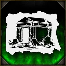 Mausoleum 2 - Airbrush Stencil Template Airsick Zombies