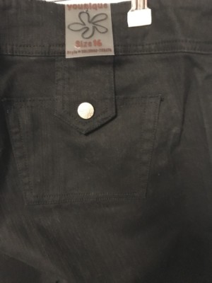Jeans Noir Younique Pour Femme - Taille 16 - Coupe Bootcut - Neuf Avec étiquettes