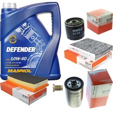 MAHLE Inspektionspaket 5 L MANNOL Defender 10W-40 für Alfa Romeo 147 1.9 JTD