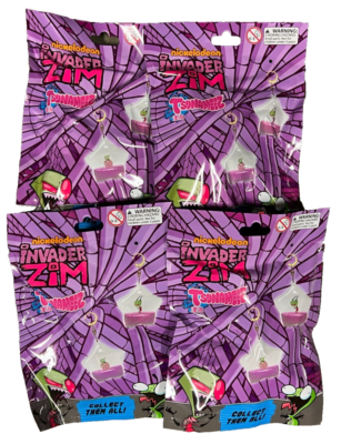4x INVADER ZIM TSUNAMEEZ HANGER GIR EXCLUSIVE BLIND BAG OFFICIAL