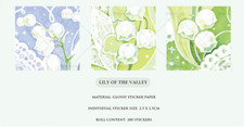Sticker Seal Lily of the Valley 15Pcs