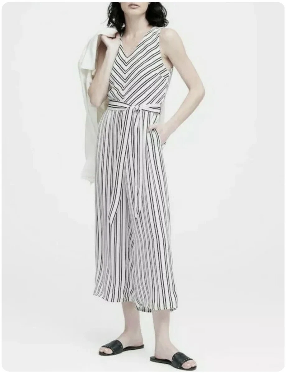 Banana republic black cheap and white jumpsuit