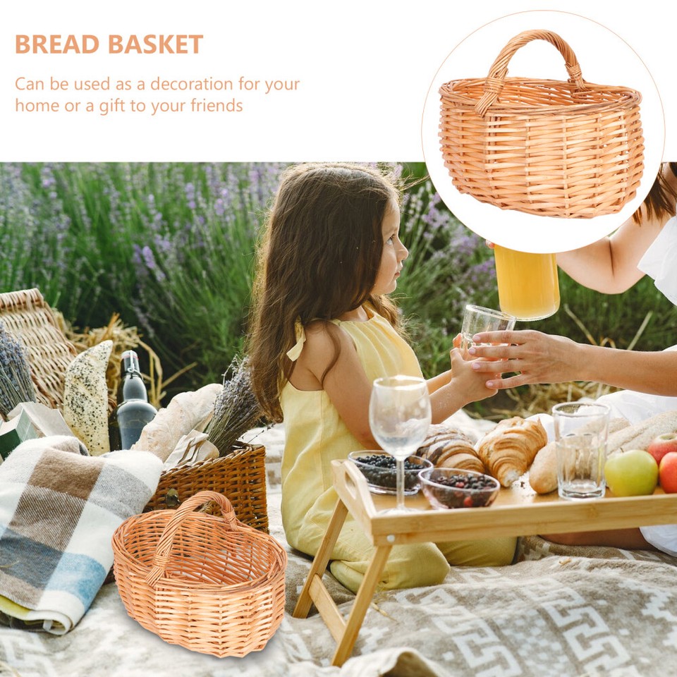 Simple Storage Basket Woven Picnic Kitchen Vegetable Baskets for Toys