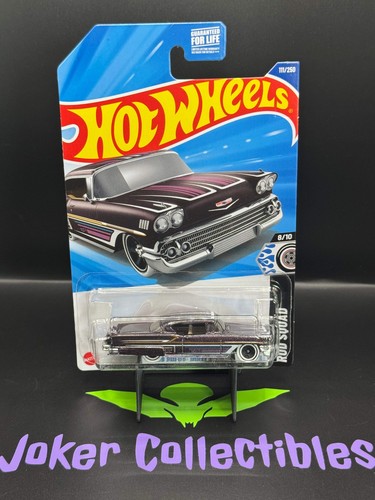 Hot Wheels 2025 Purple '58 Chevy Impala 111/250 Rod Squad 8/10 F Case