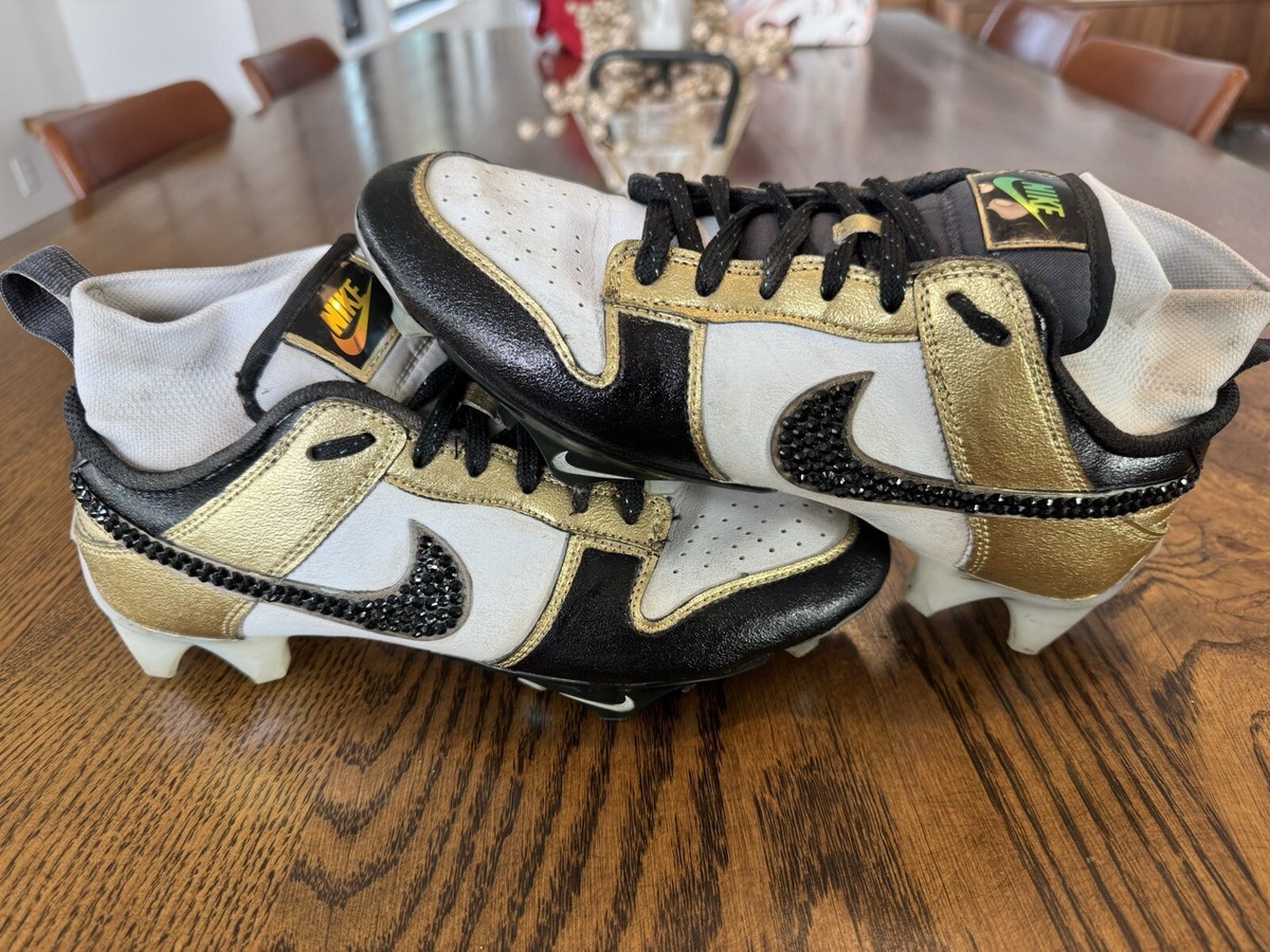 Custom Player Exclusive Cleats Nike Vapor Dunk Panda Black Gems