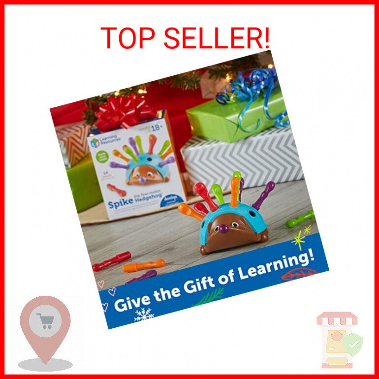 Learning Resources Spike The Fine Motor Hedgehog - Toddler Learning Toys, Fine M