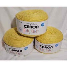 Caron Baby Cakes Yarn Lot of 3 Cakes in Duckling