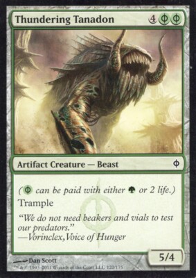 2X THUNDERING TANADON 122/175 NEW PHYREXIA MTG MAGIC MP X2 (yourdeckbuilder)