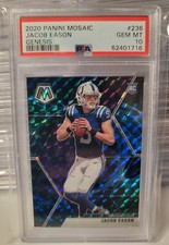 2020 Panini Mosaic Jacob Eason Genesis Rookie Card PSA 10 GEM MT