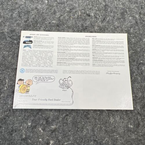 VTG 1961 Ford Falcon Sales Brochure Peanuts Snoopy Charlie Brown Comic Photo - Picture 2 of 5