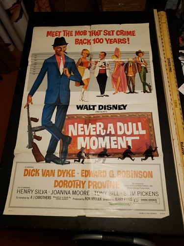 DICK VAN DYKE 1968 ORIGINAL, 27 x 40" FALTPLAKAT "NEVER A DULL MOMENT" (83f)