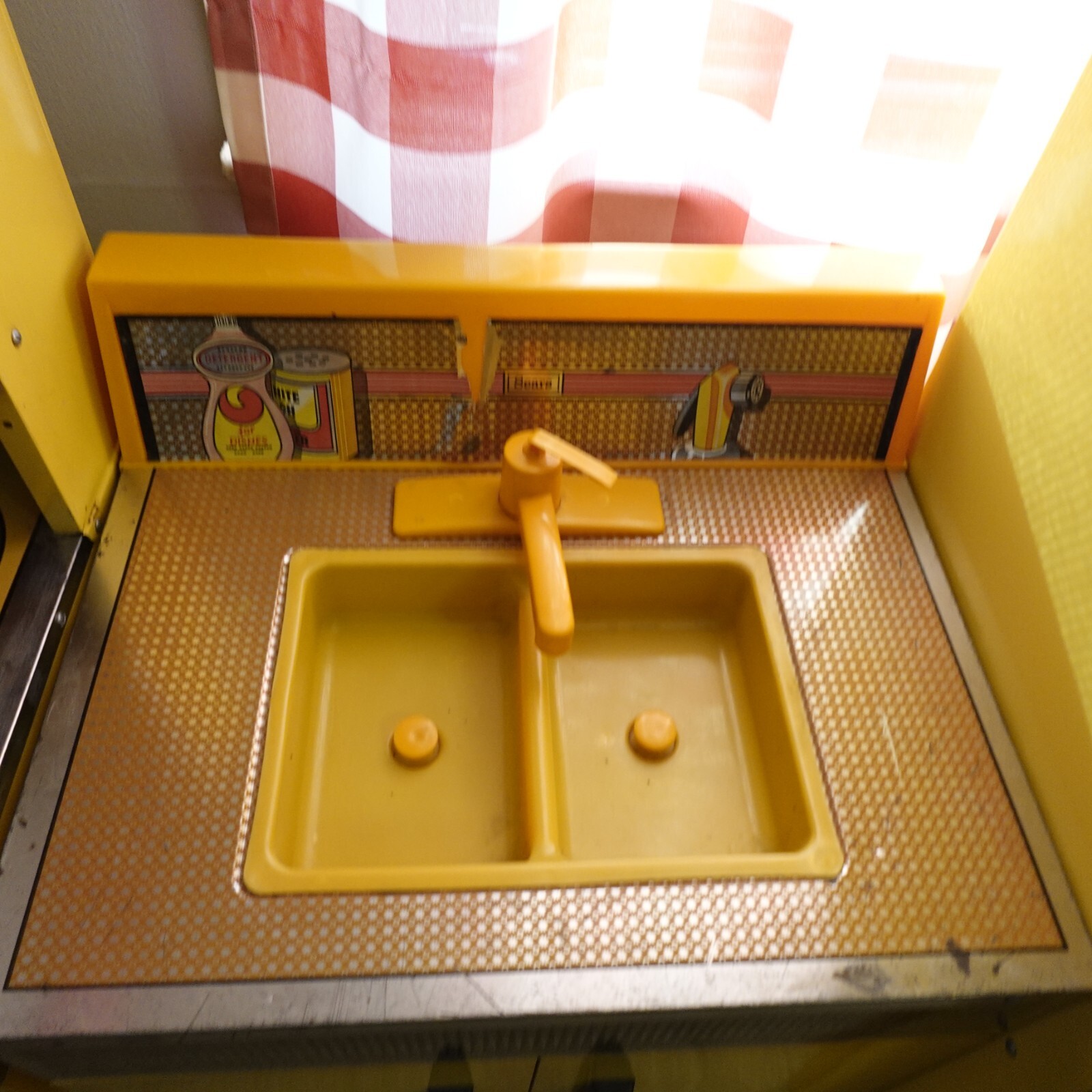 Vintage 1970's Sears Metal Play Kitchen, Set of 3 Pieces Stove, Sink