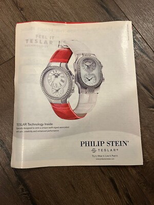 TESLAR Philip Stein Photo Watch Time Piece 9.5 x 12  Red White