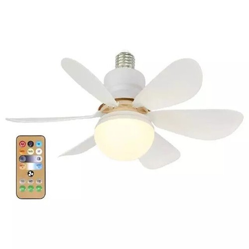Large Ceiling Fan E27 Socket Fan 30W with Dimmable LED Light Remote Controller - Picture 2 of 12