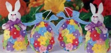 Design Works Floral Felt Bunnies Eggs Easter Bunny Craft Kit - NEW