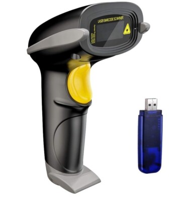 NADAMOO Wireless Barcode Scanner BUR3003 Transmission Distance USB Cordless ...