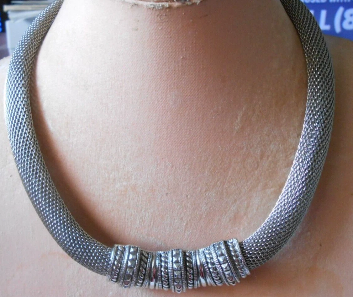 Silver mesh choker clearance