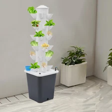 6 Tiers Hydroponic Grow 30 Holes Tower Garden Hydroponic Growing Kit For flowers