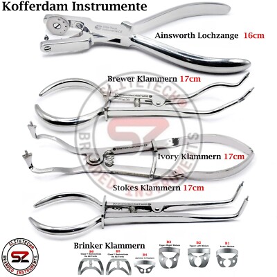 Kofferdam-Instrumente Separierzange Ivory Kofferdamklammern Lochzange Rahmen