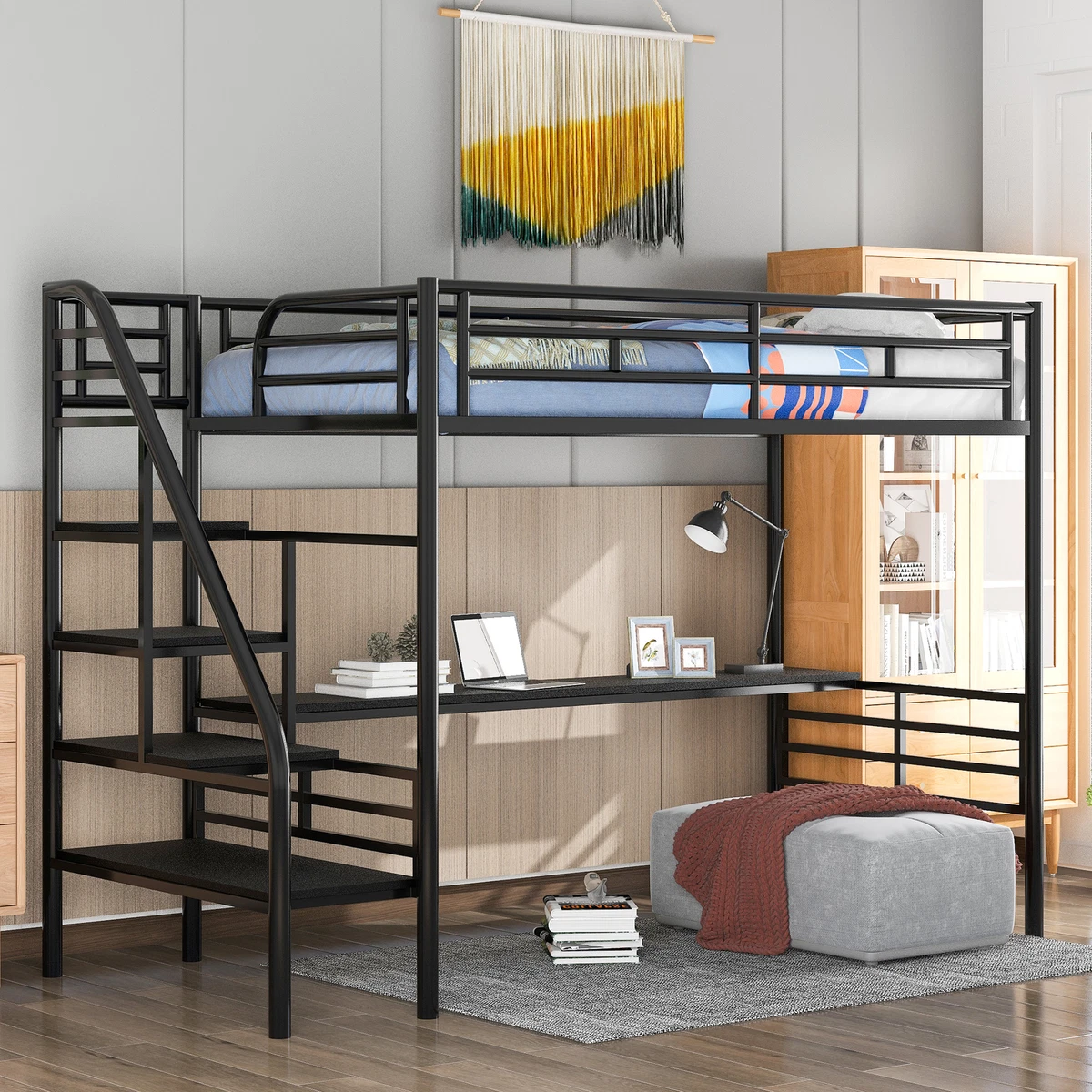 Twin size loft bed clearance frame