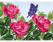 "Bouquet"  Printed Needlepoint Tapestry Canvas 6244
