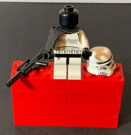 VTG Lego Star Wars Minifigure Sandtrooper Black Pauldron sw0271 Set #8092 +Gun