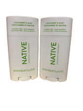 Native Cucumber and Mint Scent Deodorant 2.65 oz QTY 2