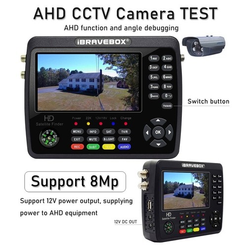Misuratore Segnale SAT TV iBRAVEBOX V10 Finder Max DVB-S/S2/S2X 4,3" NERO - Foto 6 di 12