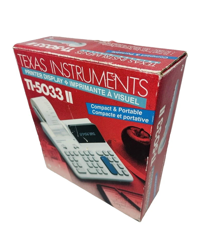 Calculadora contable de impresión de 10 teclas Texas Instruments TI-5033 II PROBADA de colección Foto 3 de 4