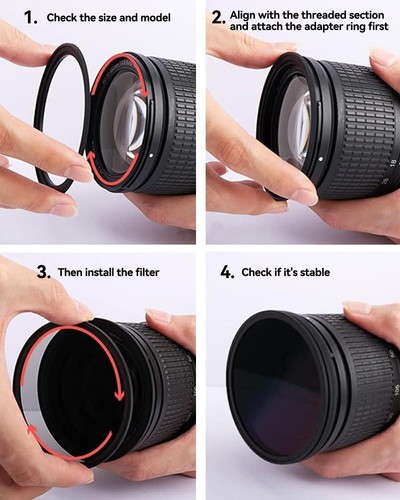 72-67MM Step-Down Adapter Ring (72MM Lens to 67MM Accessory) For Fuji, Samsung - Picture 5 of 5