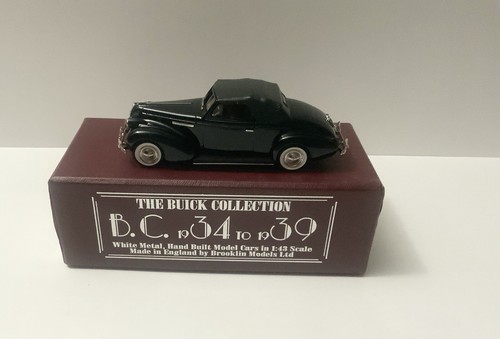 1/43 1939 Buick Century Convertible Coupe M-66C Black Brooklin BC-011x - Picture 2 of 9