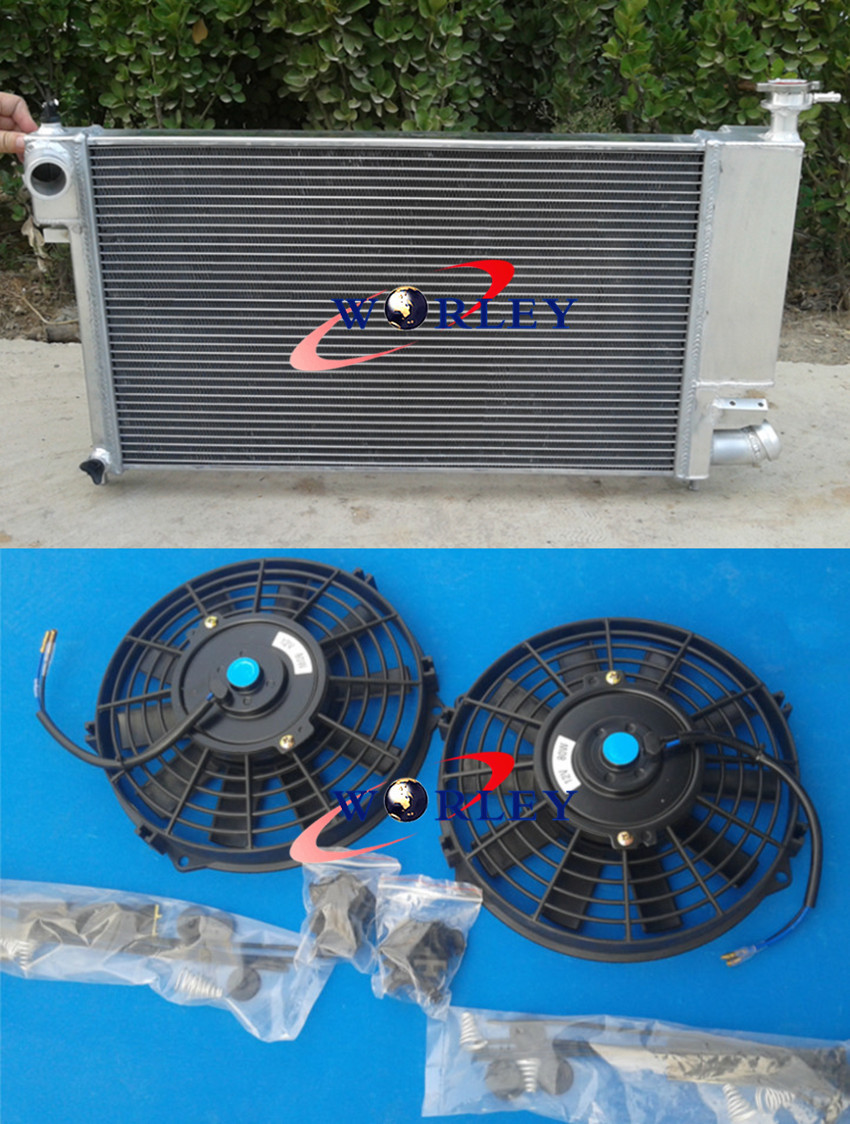 HI-PERF ALUMINUM RADIATOR +FANS for PEUGEOT 306 GTI;CITROEN/CITRO