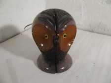 Noymer Italy Alabaster Eule Buchstützen aus Nachlass (C 204)