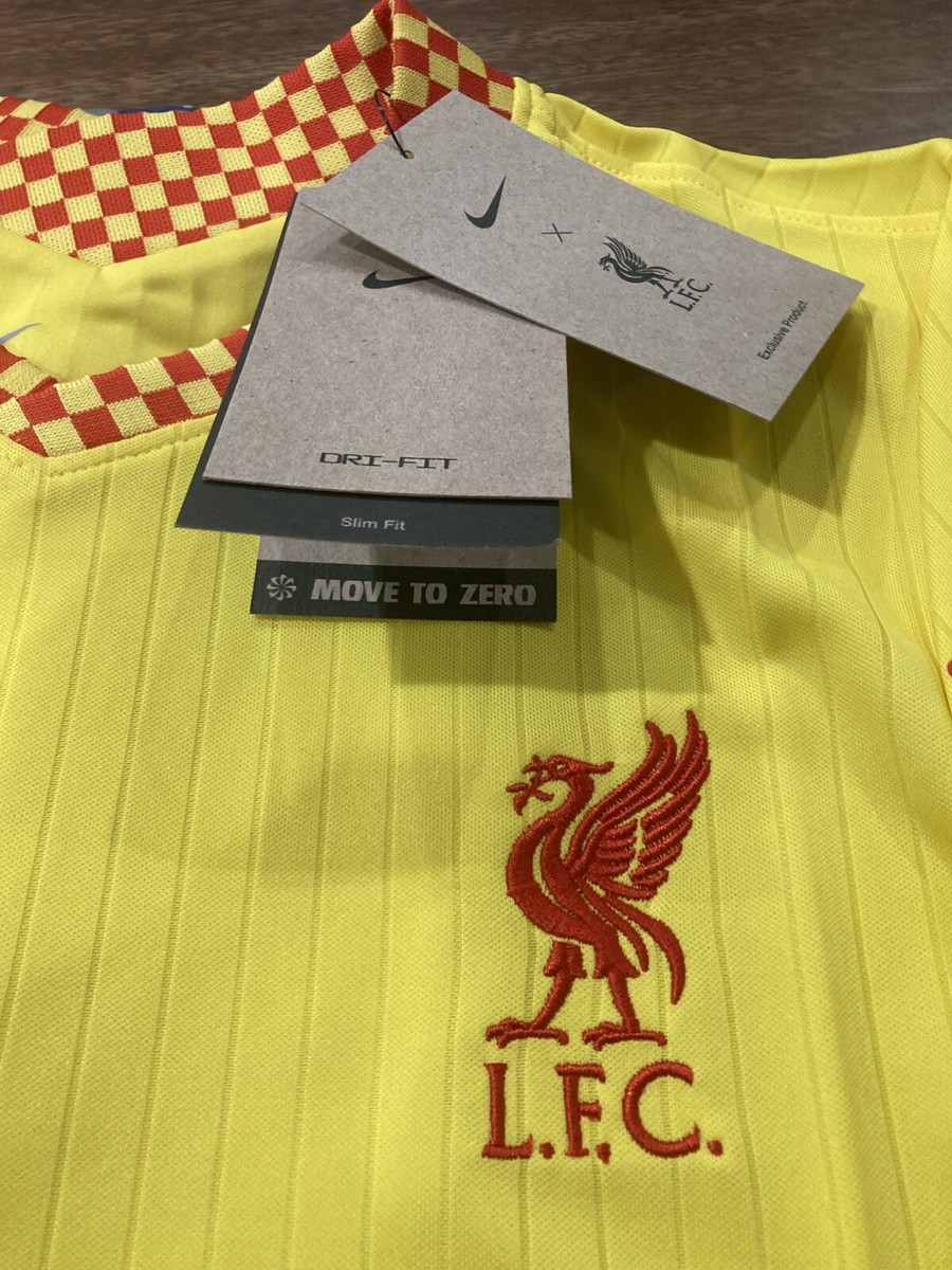 21-22 Liverpool Nike サッカーシャツ リバプール　M WOMENS Nike 2021/22 SOCCER Liverpool FC Jersey M MEDIUM YELLOW