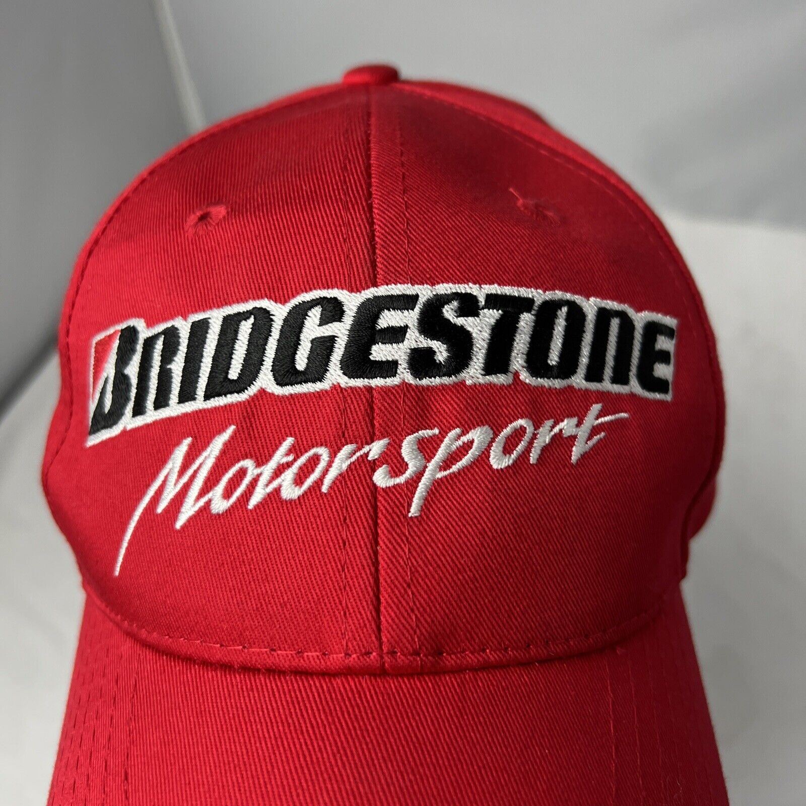 VINTAGE Bridgestone Motorsport Baseball Hat Red Ball Cap Trucker Race ...