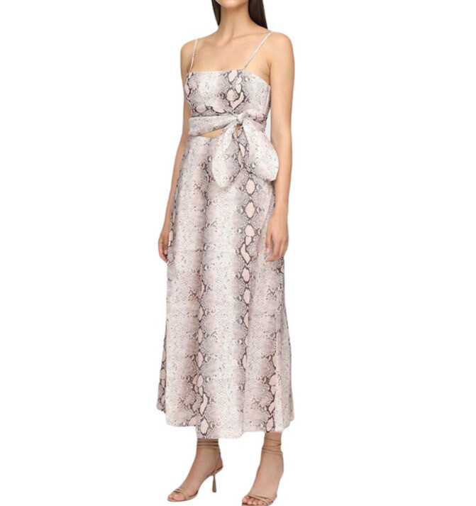 Zimmermann Size 1 Bellitude Python Cut Out Dress - image 2
