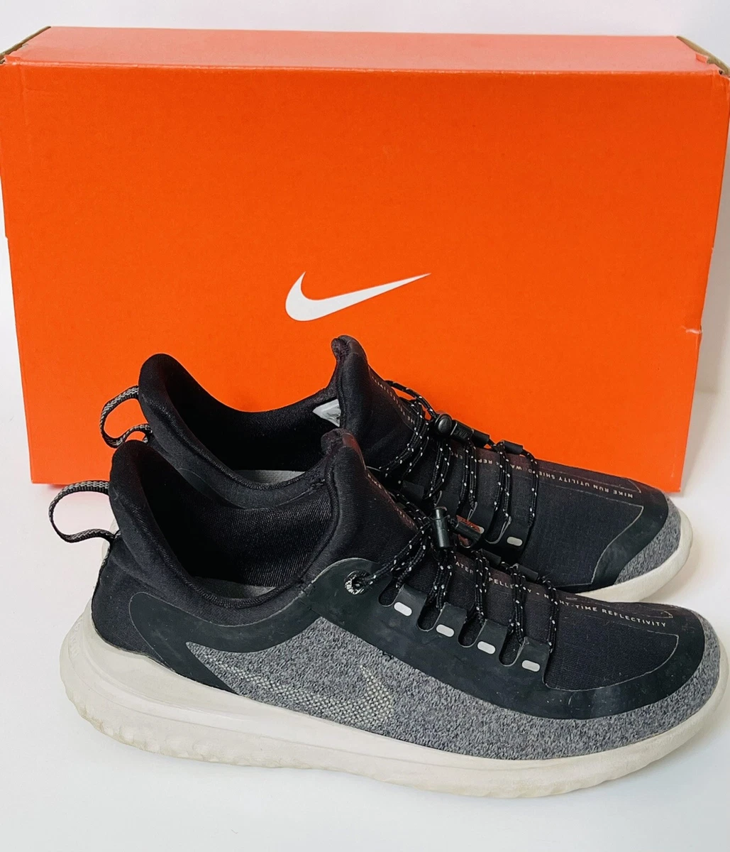 robo Humilde analogía Nike Renew Rival Shield Men 6 / 38.5 Running Sneakers BLACK METALLIC SILVER  GREY | eBay