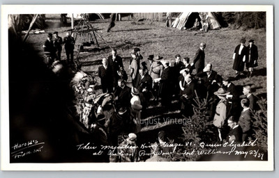 Canada King George VI First Nations Powwow Fort William 1939 Royal Tour Photo